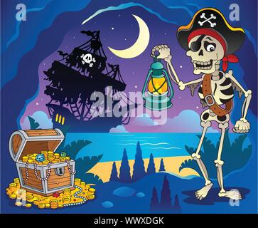 Pirate cove theme image 2 Stock Vector