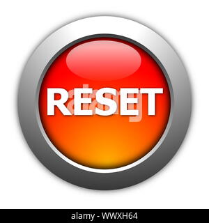 computer reset button illustration isolated on white Stock Photo