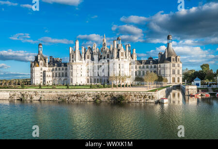 Chateau de Chambord, the largest castle in the Loire Valley, France