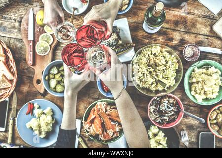 Thanksgiving Celebration Traditional Dinner Setting Food Concept Stock Photo