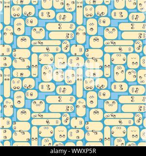 People living in urban closer apartments - vector texture Stock Vector