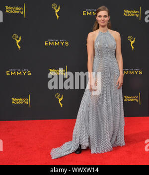 Los Angeles, USA . 15th Sep, 2019. Composer Hildur Guonadottir attends the Creative Arts Emmy Awards at the Microsoft Theater in Los Angeles on Sunday, September 15, 2019. Credit: UPI/Alamy Live News Stock Photo