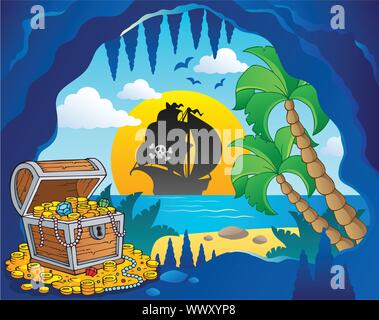 Pirate cove theme image 1 Stock Vector