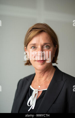 Duesseldorf, Germany. 16th Sep, 2019. Yvonne Gebauer, NRW Minister of Education, admitted after a press conference of the FDP NRW. The FDP has commented on its work in the state government. Credit: Marius Becker/dpa/Alamy Live News Stock Photo