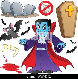 Vampire theme collection Stock Vector