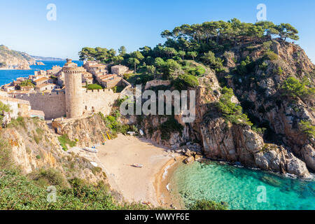 Tossa de Mar village, Costa Brava, Girona, Spain Stock Photo