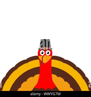 Turkey Pilgrimin on Thanksgiving Day Stock Vector