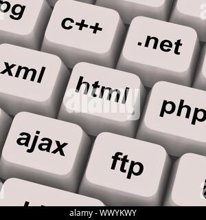 Programming Languages And Computer Communication Protocols Keys Stock Photo