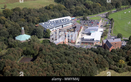 aerial view of Hopwood Hall College, Middleton, Greater Manchester, UK Stock Photo