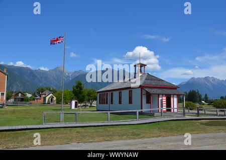 Fort Steele, old school house Stock Photo