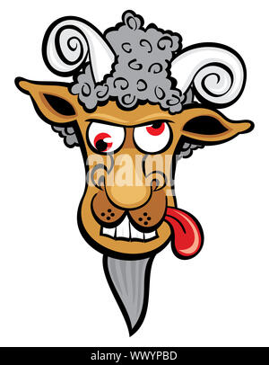 Mad goat Stock Photo