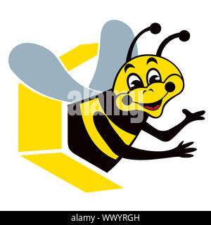 Smiling bee Stock Photo