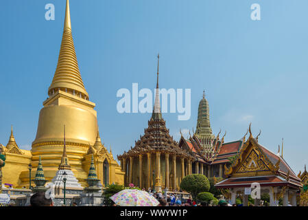 The Wat Phra Kaew, commonly known in English as the Temple of the Emerald Buddha Stock Photo