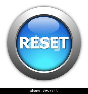 computer reset button illustration isolated on white Stock Photo