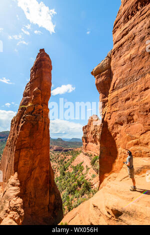 The Saddle of Cathedral Rock, Sedona, Arizona, United States of America, North America