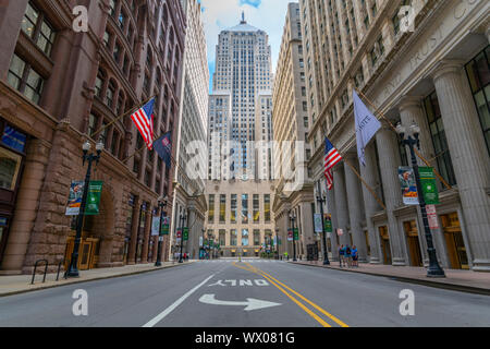 View of Chicago Board of Trade building, Chicago, Illinois, United States of America, North America Stock Photo
