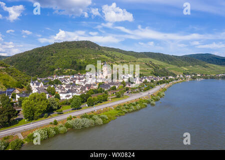 The Rhine River at Lorch, UNESCO World Heritage Site, Middle Rhine valley, Hesse, Germany, Europe Stock Photo