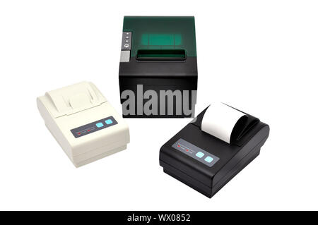 three printer for fiscal cash register and check Stock Photo