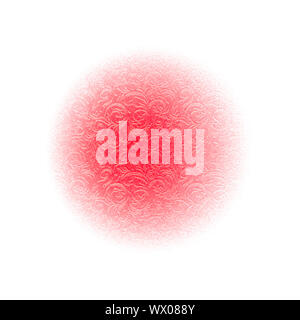 Red Circle Exposed Abstract Design On White Background Stock Photo