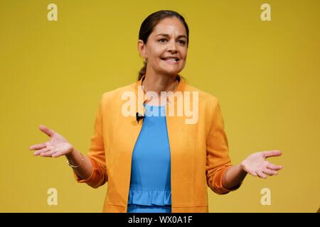 Bournmouth, UK. 16th Sep, 2019. Bournemouth, UK: Siobhan Benita, Liberal Democrat Candidate for London Mayor addresses the Liberal Democrat's 2019 Autumn Conference at the Bournemouth International Centre on Monday, Sep. 16, 2019 . Picture by Credit: Julie Edwards/Alamy Live News Stock Photo