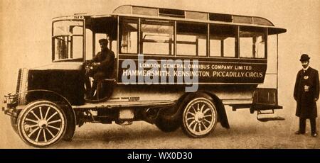 LONDON GENERAL OMNIBUS COMPANY - LGOC X-TYPE Bus About 1910 Running ...