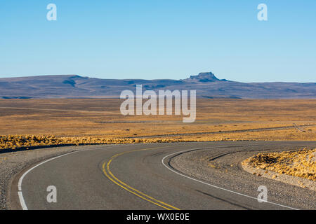 Road passing through a landscape, National Route 40, Patagonia, Argentina, South America Stock Photo