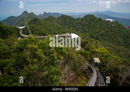 A view of Langkawi sky bridge, Malaysia, Southeast Asia, Asia Stock Photo