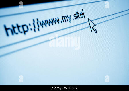go to www macro network background Stock Photo