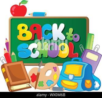 Back to school thematic image 2 Stock Vector