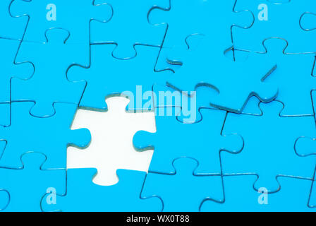 blue puzzles for background. business concept Stock Photo