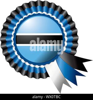 Botswana rosette flag Stock Vector