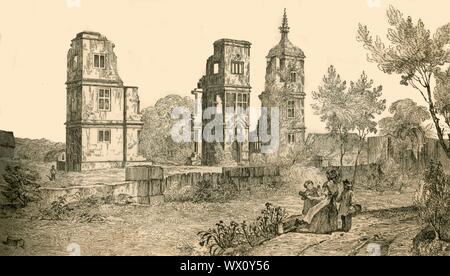 The ruins of Brambletye house, Forest Row,Sussex, UK, Setting for