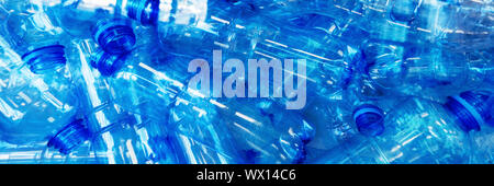 Many plastic bottles. Non recyclable material. Environment pollution concept. Zero waste. Rubbish, trash design element Stock Photo