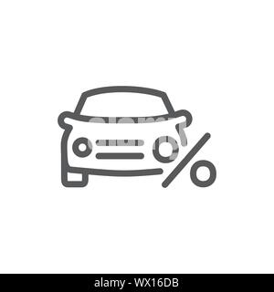 Car loan icon on white background Stock Vector
