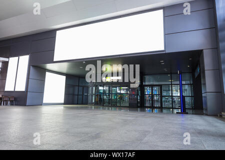 advertising light box in airport terminal Stock Photo
