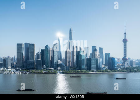 shanghai cityscape of pudong skyline Stock Photo