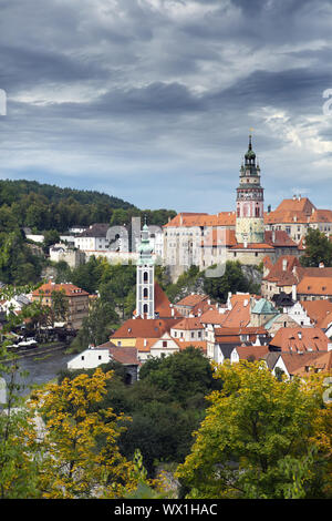 Cesky Krumlov, a beautiful medieval city in the heart of Bohemia, Czech ...