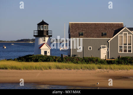 Hyannis Harbor Lighthouse aka Lewis Bay Lighthouse.Hyannis.Cape Cod.Massachusetts.USA Stock Photo