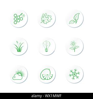 Nature Icon Set Stock Vector