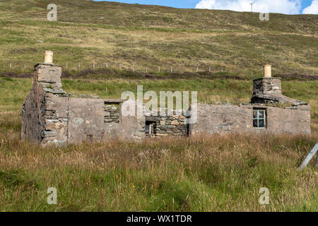 Abandon house in Yell island, Shetland, Scotland, UK Stock Photo