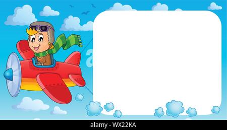Image with airplane theme 3 Stock Vector
