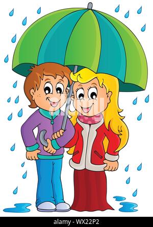 Rainy weather theme image 1 Stock Vector