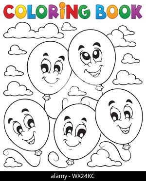 Coloring book balloons theme 1 Stock Vector Image &amp; Art - Alamy