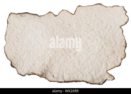 Burnt cardboard Stock Photo