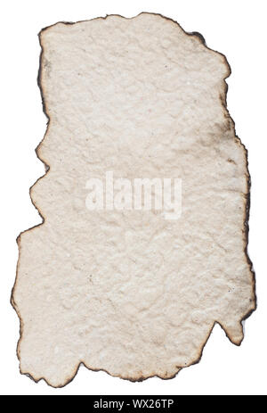 Burnt cardboard Stock Photo
