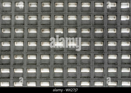 Wall from ventilation blocks Stock Photo