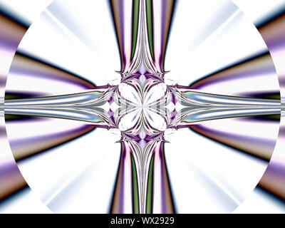 Fractal image: glowing colored stripes and lines. Stock Photo