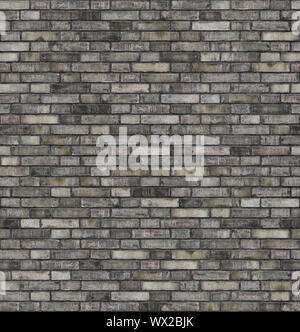 A fragment of an old brick wall. Stock Photo