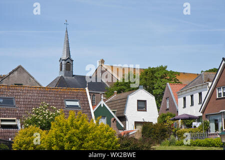 Skyline of Urk, an old fishing village, the Netherlands Stock Photo