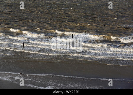 Norderney, Weststrand, Strand, Meer, stürmisch Stock Photo